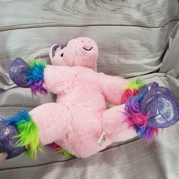 Bear Factory Pink Rainbow Unicorn 12 Inch Plush Stuffed Animal 2017 Floppy - Picture 4 of 8
